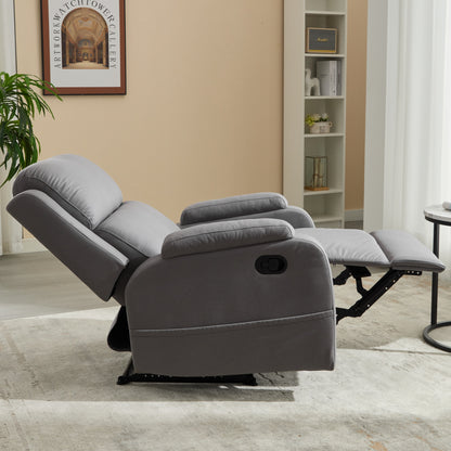 Adjustable Recliner Chair Fabric Gray