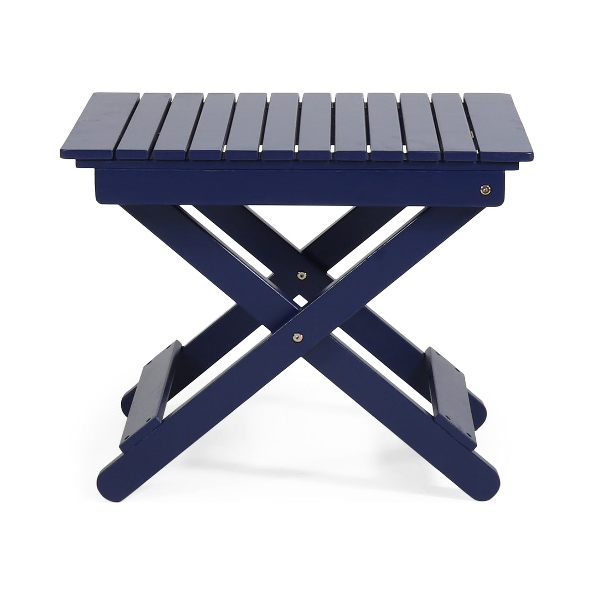 Outdoor Folding Dining Table Navy Blue Finish