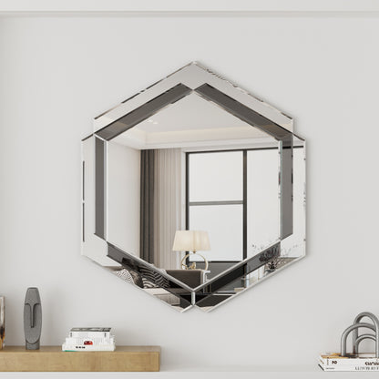 Round Wall Mirror – Silver Frame
