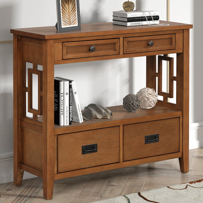 Farmhouse Console Table Brown