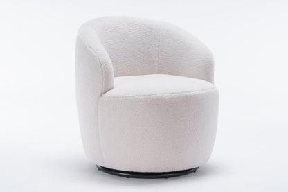 Teddy Fabric Accent Chair Ivory White
