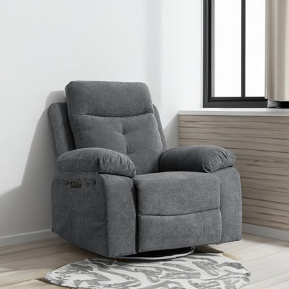 Electric Recliner Chair with LED Lighting Gray