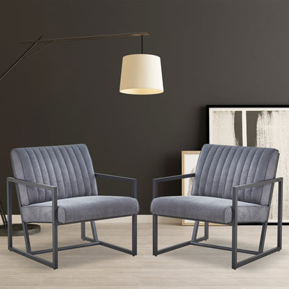 Grey Steel Armchair – Modern Dining