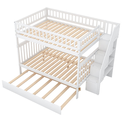 Full Over Full Bunk Bed White