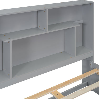 Full Platform Bed Gray
