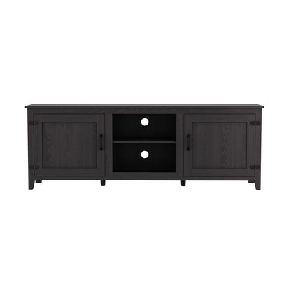 Black Media Console Cabinet