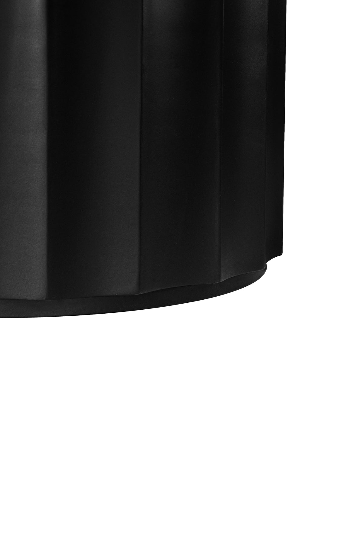 Black 2-Piece Round Nesting Coffee Table Set – Modern MDF with Lacquered Finish