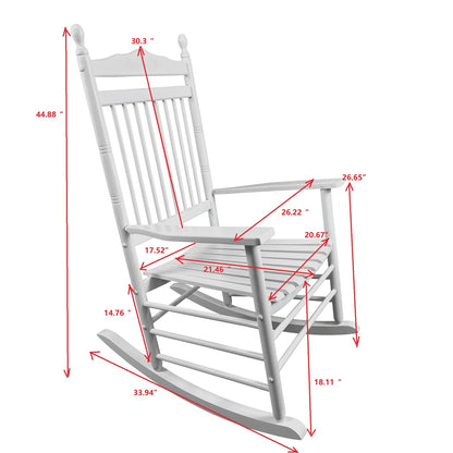 Classic White Porch Rocking Chair