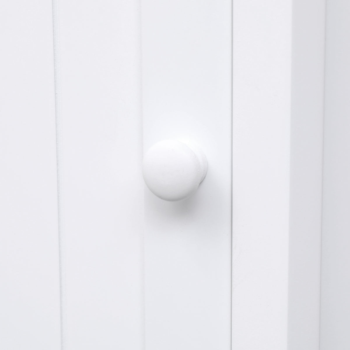 White Corner Bathroom Storage Cabinet Adjustable Shelves