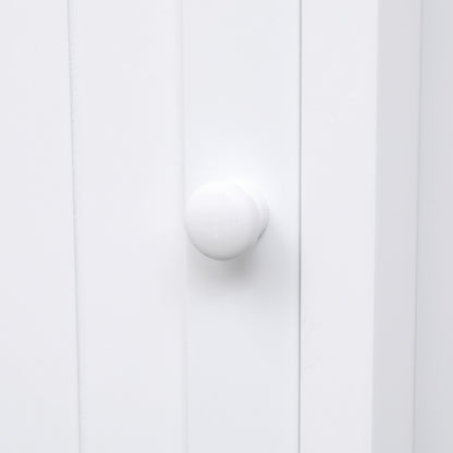 White Corner Bathroom Storage Cabinet Adjustable Shelves