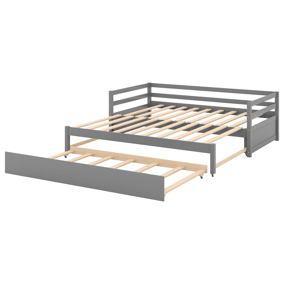 Twin or Double Trundle Daybed Gray