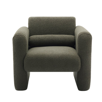 Sheepskin Armchair in Seaweed Green