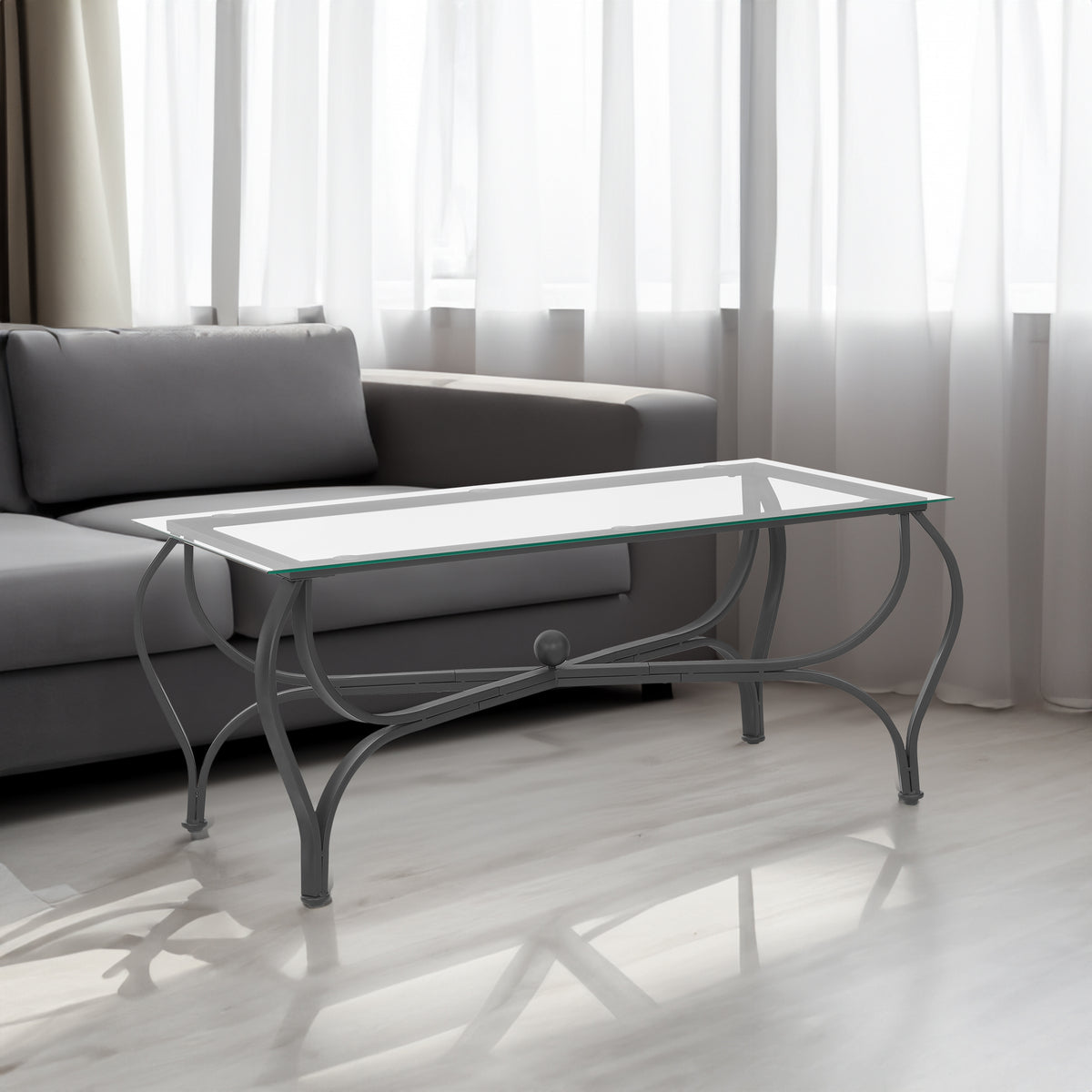 3-Piece Glass Coffee Table Set