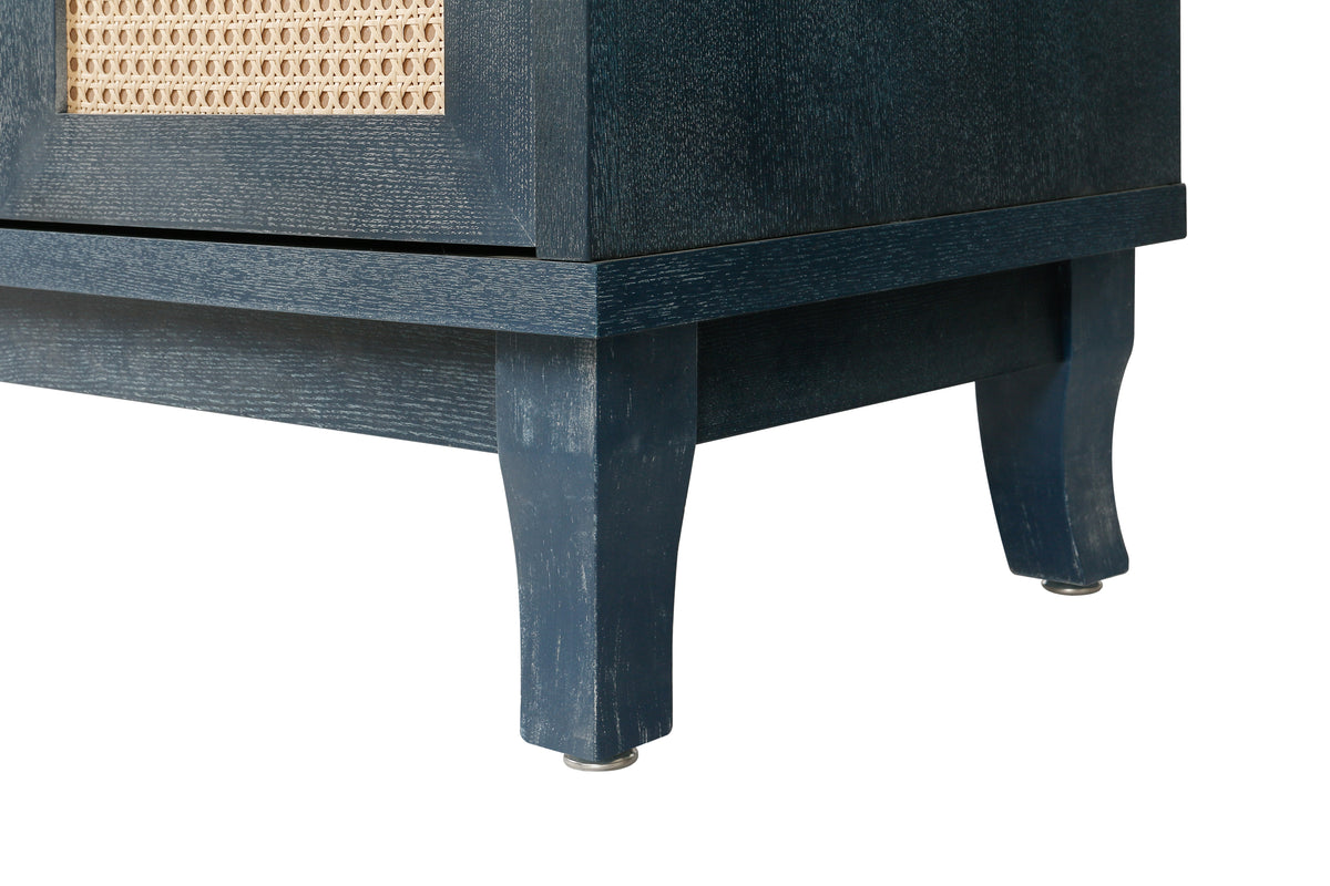 Rattan Sideboard Cabinet – Blue