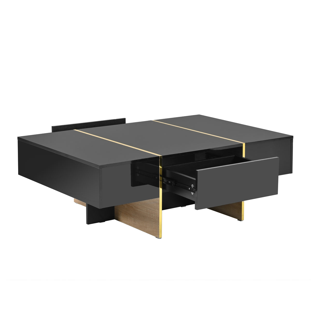 Modern Rectangular Sofa Table Black