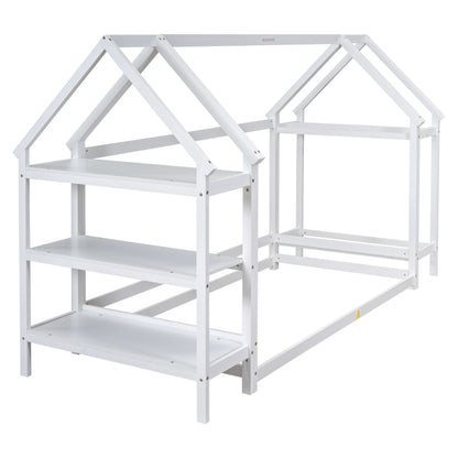 Twin House Bed White