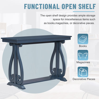 Rustic Console Table 48-Inch Navy Finish