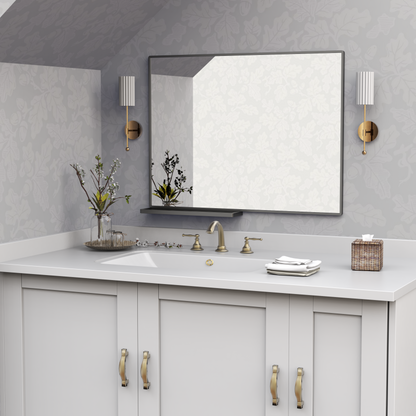 40x30” Rectangular Bathroom Mirror with Storage Rack