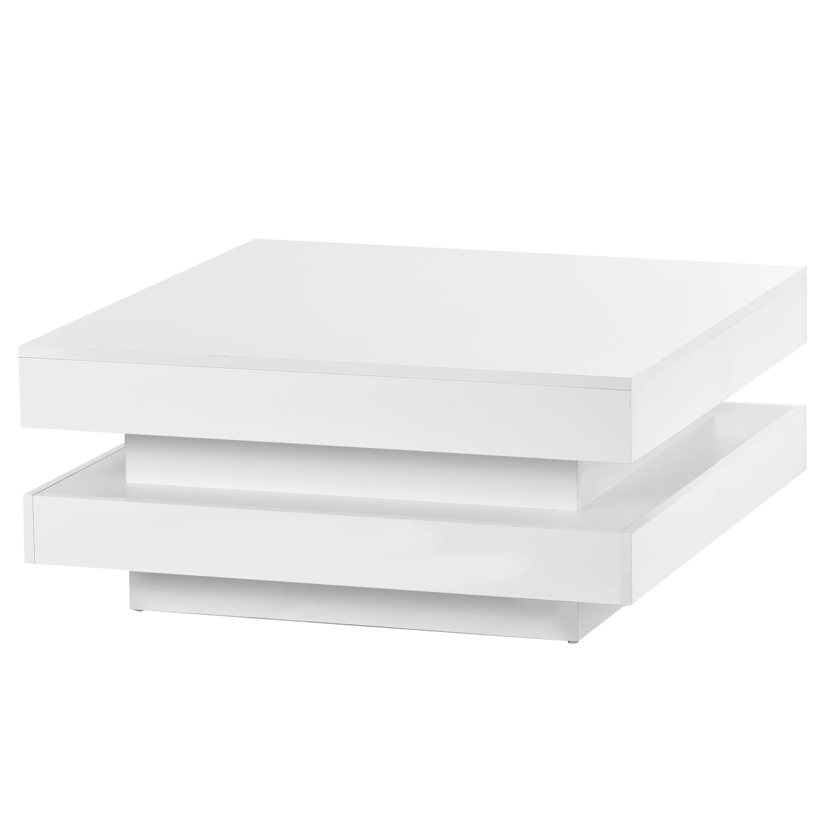On-Trend White Gloss Coffee Table with LED Lights