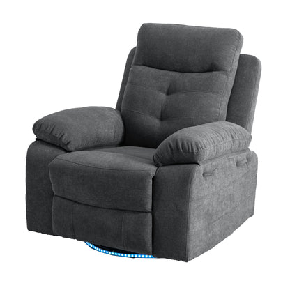 Electric Recliner Chair with LED Lighting Gray