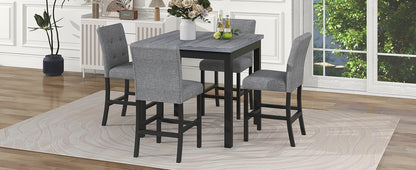 5-Piece Dining Set with Cushioned Chairs