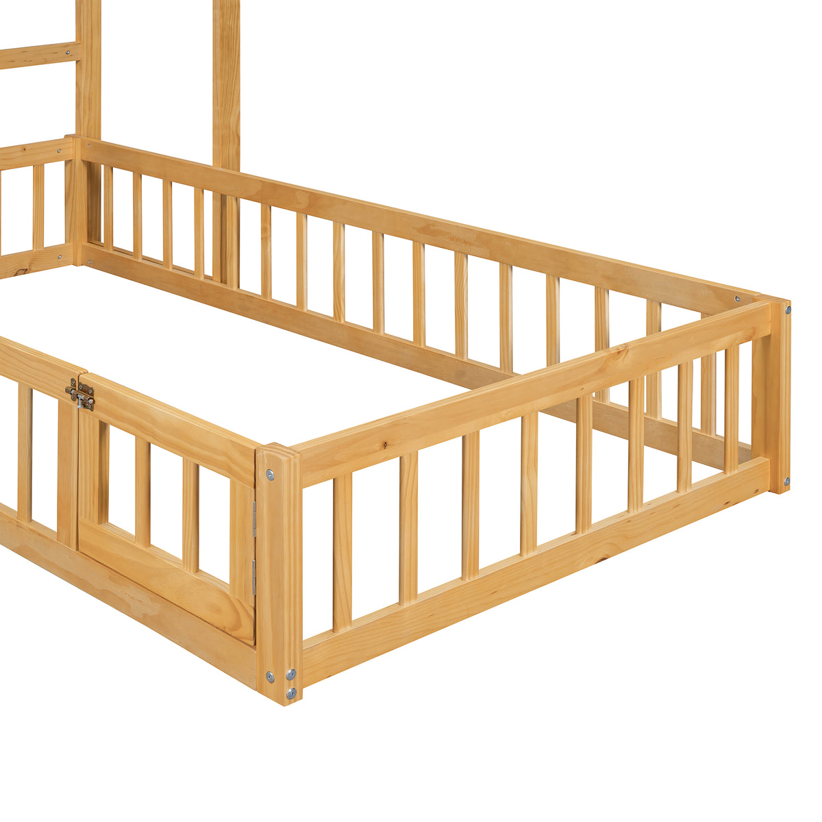 Twin Children’s Bed with Rack Natural