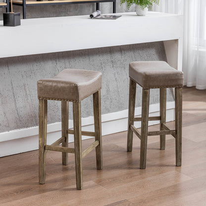 Farmhouse Island Bar Stools Gray