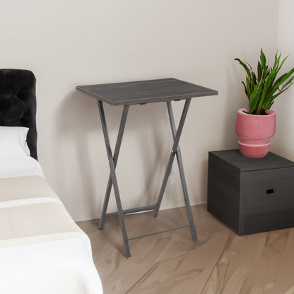 Compact Folding Snack Table Set – Gray