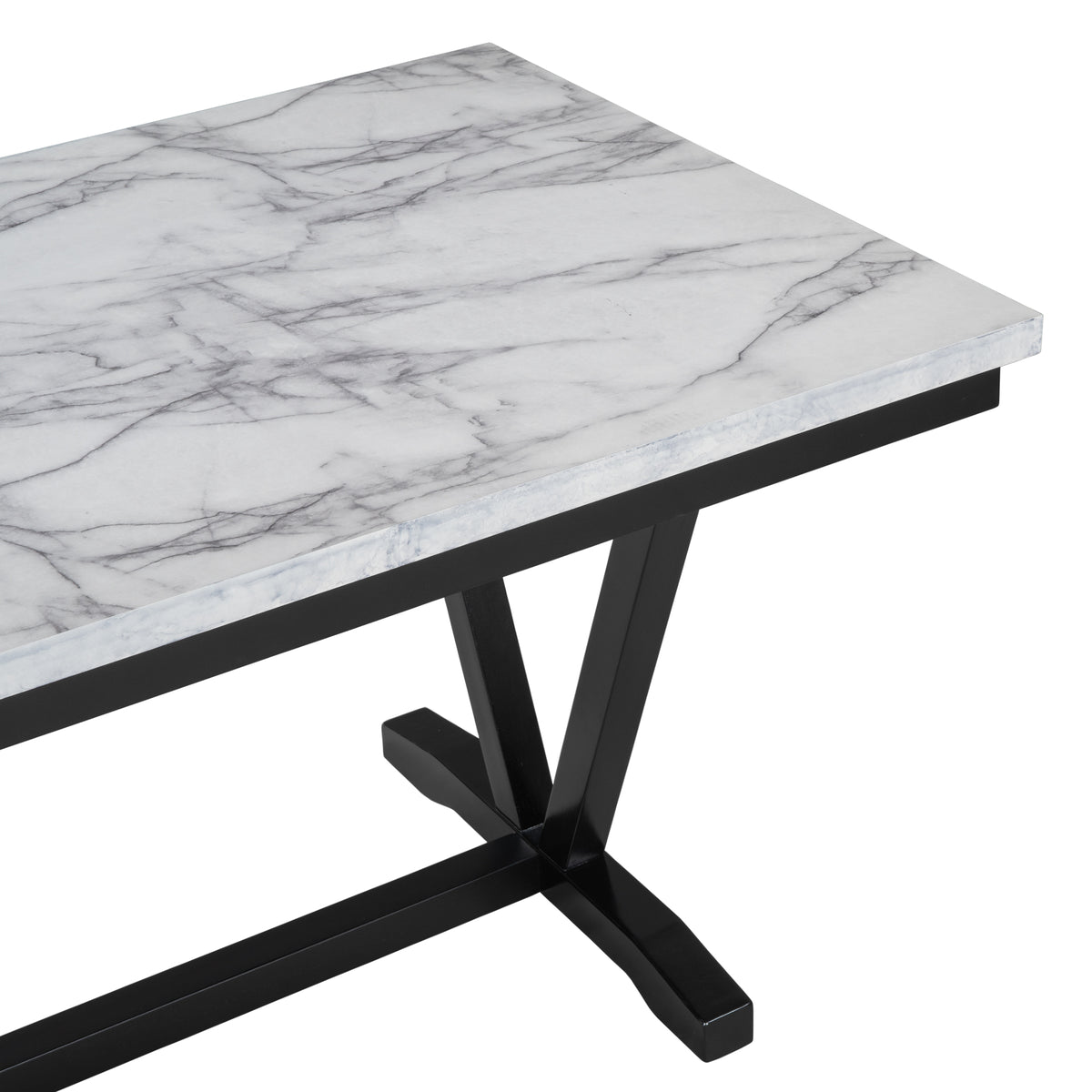 6-Piece Modern Dining Set – White Finish