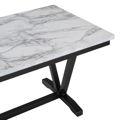 6-Piece Modern Dining Set – White Finish