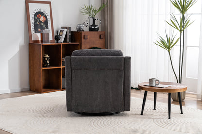 Large Swivel Accent Chair Gray