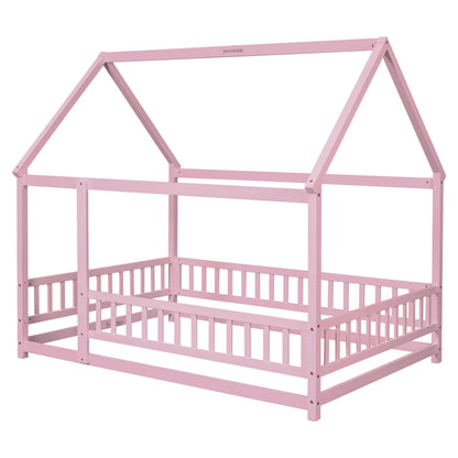 Full Floor Bed Pink