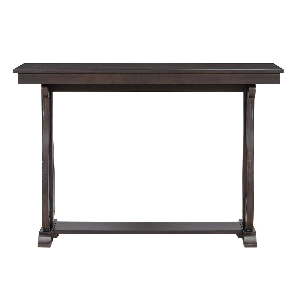 Rustic 48” Wood Console Table – Espresso