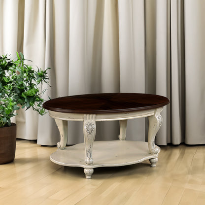 Oval Coffee Table White