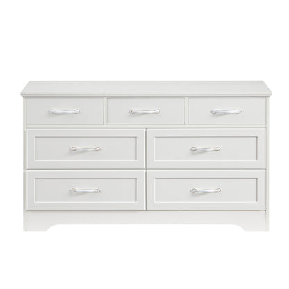 Modern 3-Drawer Dresser with Metal Pulls