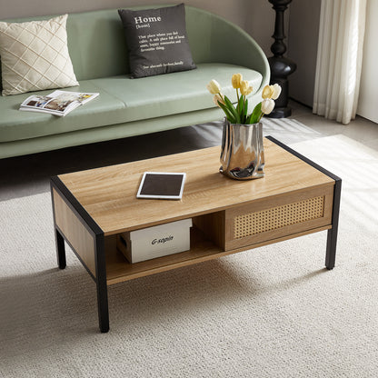 Rattan Coffee Table – Modern Natural Weave
