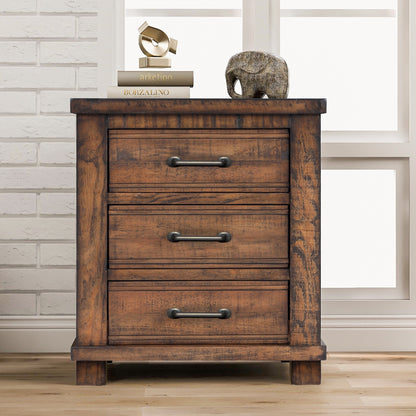 Reclaimed Wood Nightstand – Rustic Finish