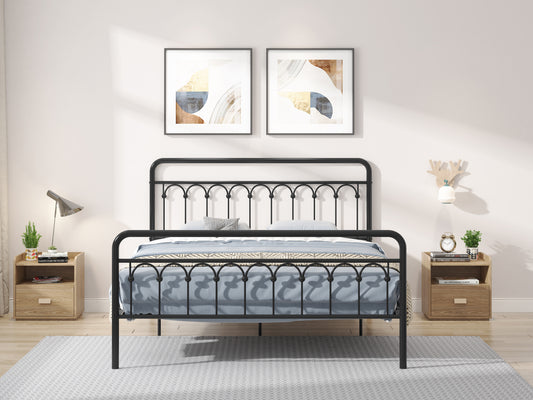 Tara Metal Platform Bed Black