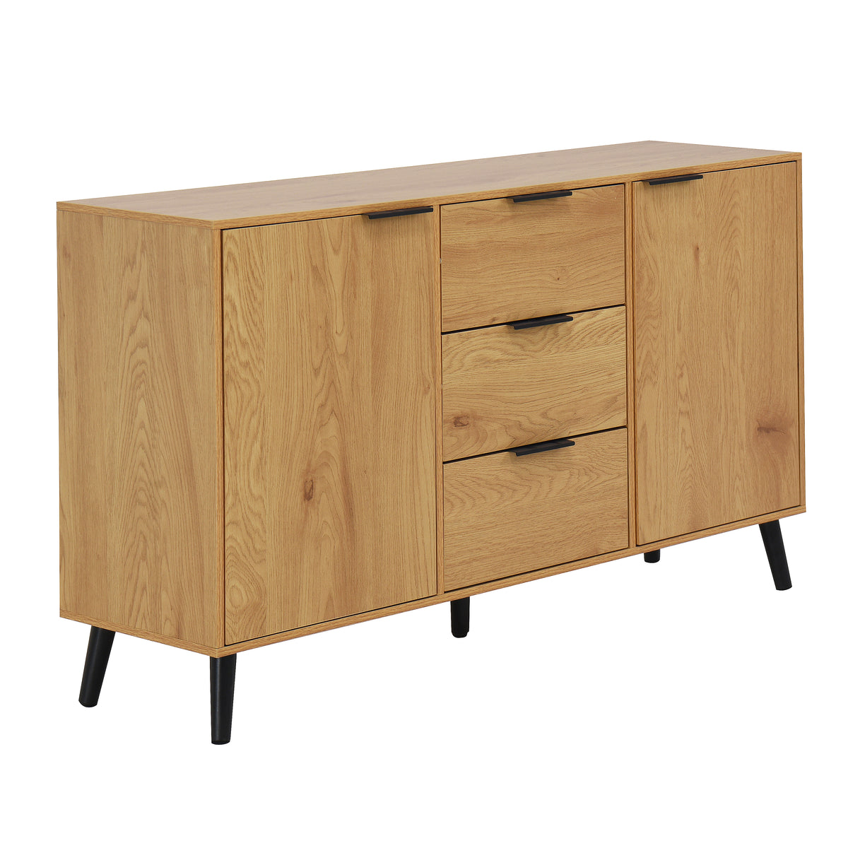 Side Panel Buffet Cabinet with Storage and Double Doors