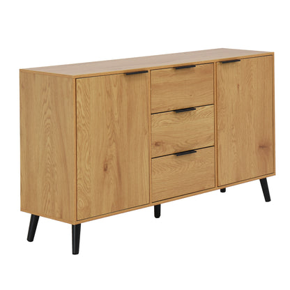 Side Panel Buffet Cabinet with Storage and Double Doors