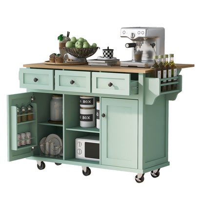 Kitchen Island Cart Mint Green
