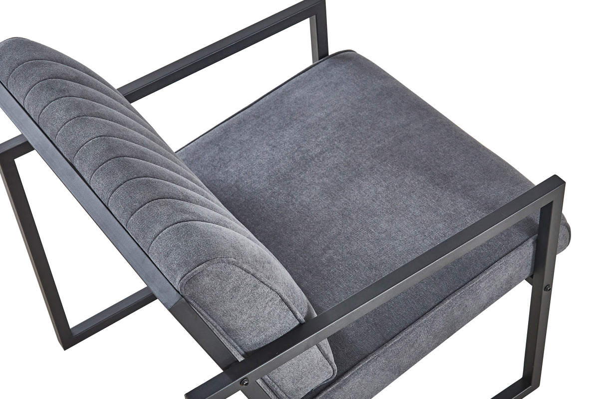 Grey Steel Armchair – Modern Dining