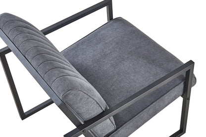 Grey Steel Armchair – Modern Dining