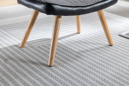 Wooden Step Ottoman with Cushion Black