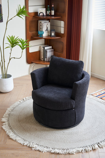 Rotating Club Chair Black
