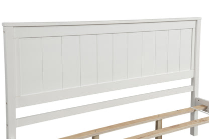Queen Platform Bed White