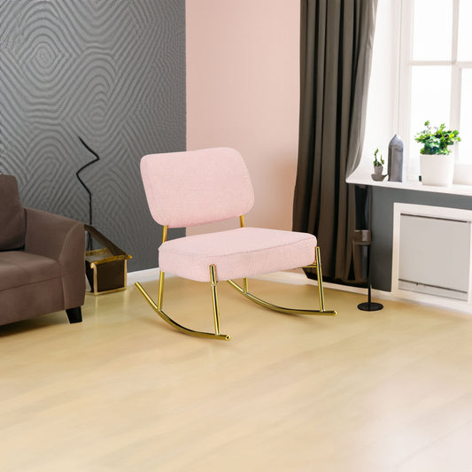 Velvet Rocking Lounge Chair – Cream