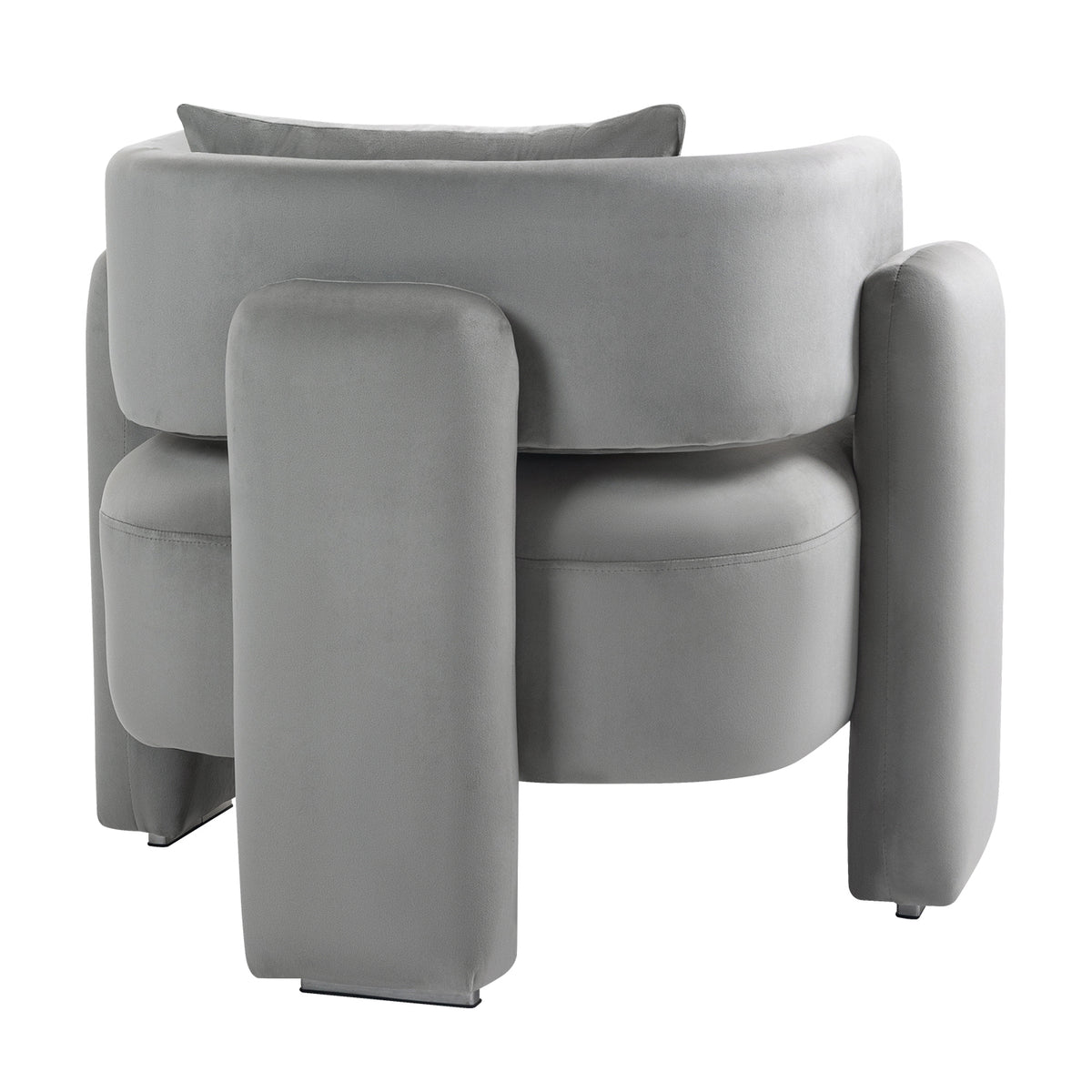 Velvet Single Sofa Chair – Grey