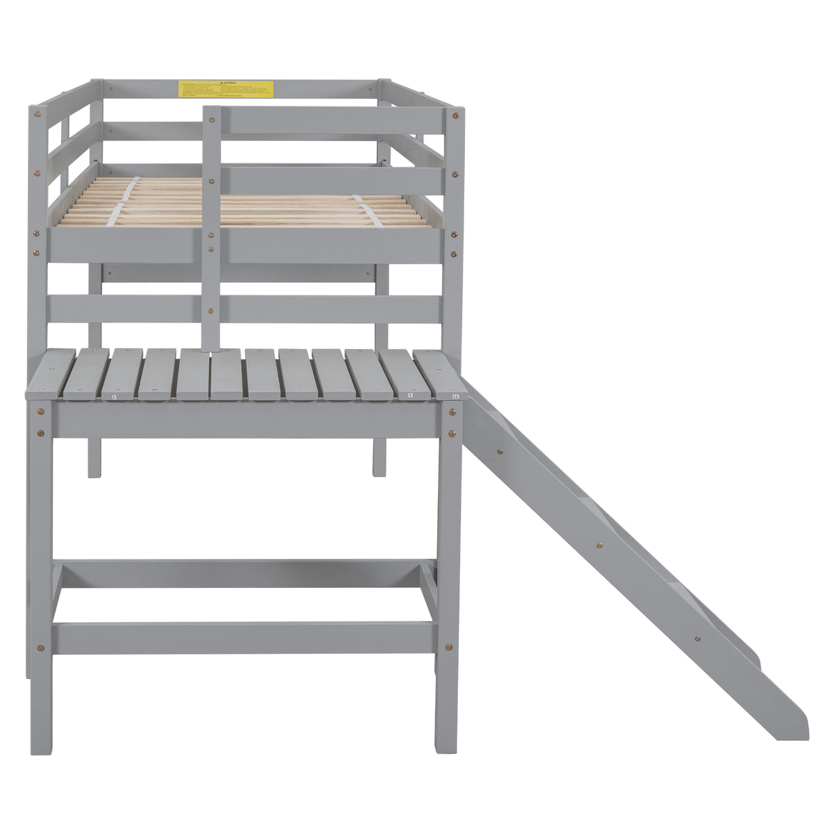 Twin Loft Bed Gray