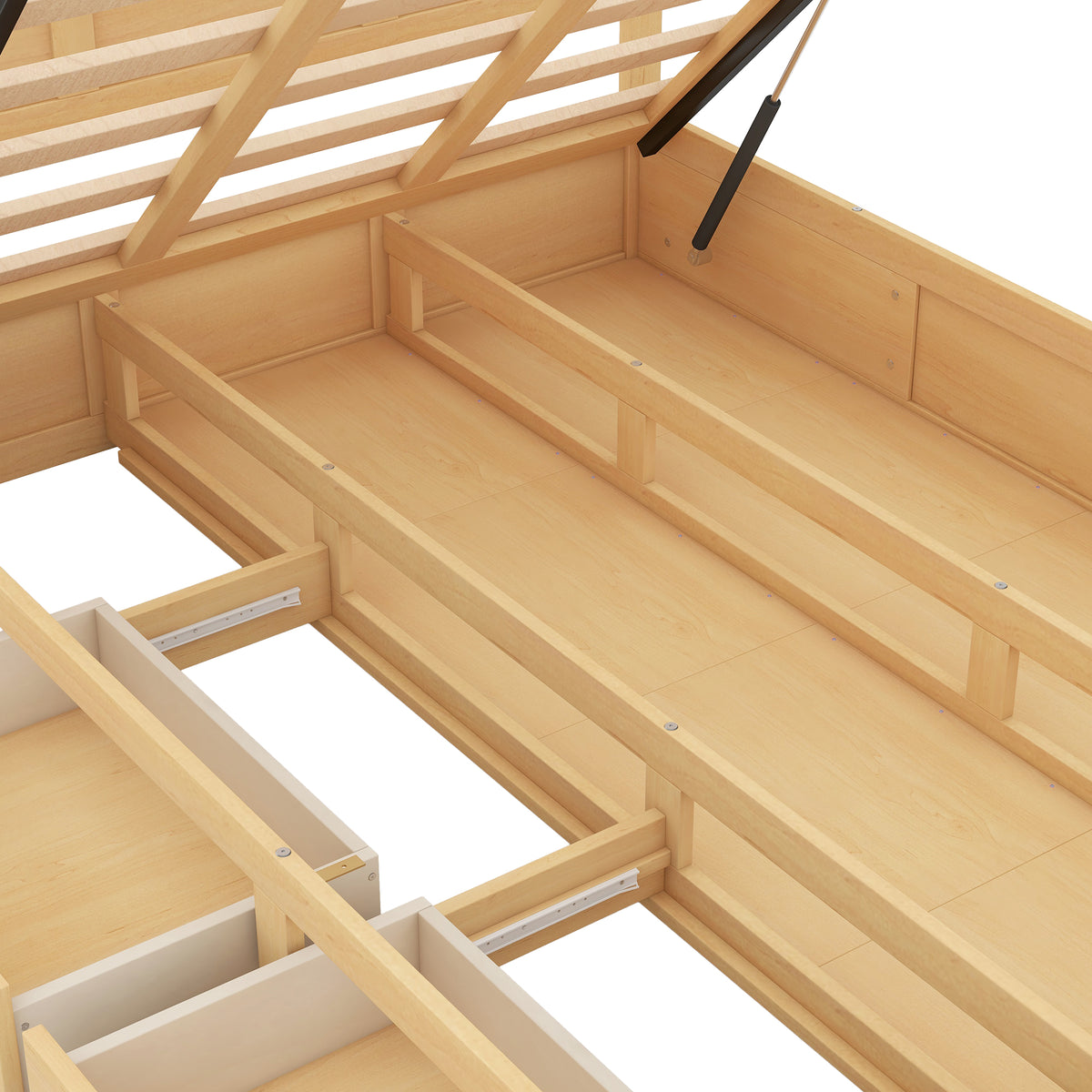 Full Wood Platform Bed
